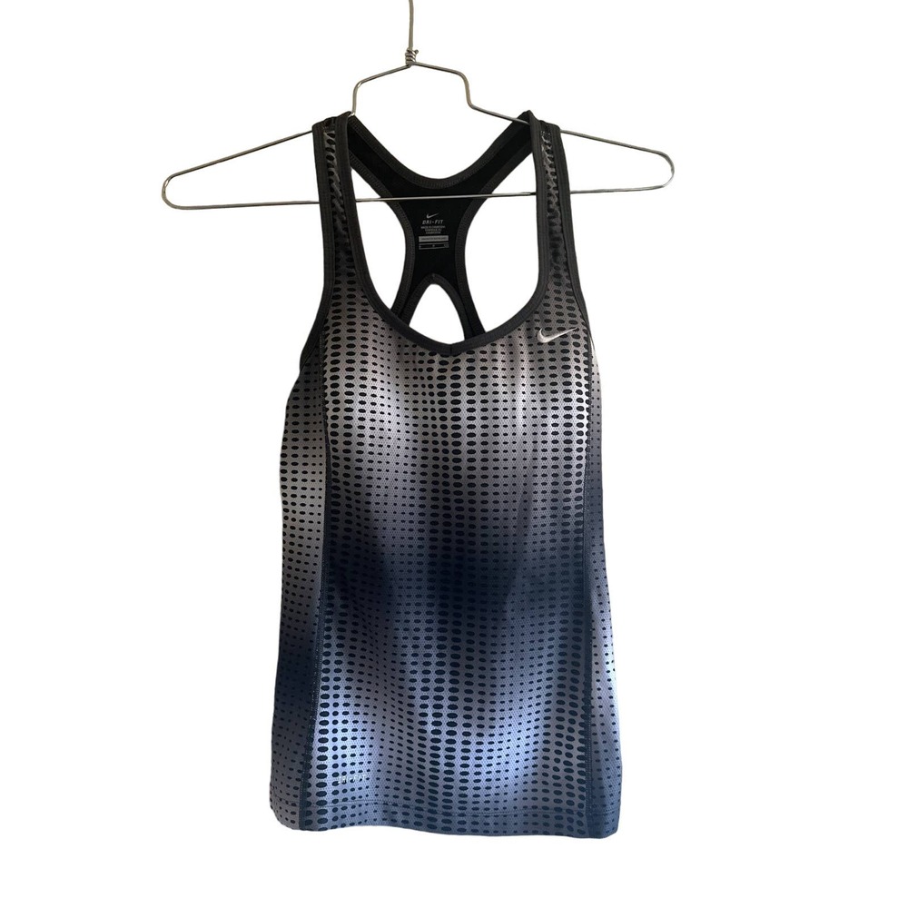 Nike Dry Fit Running Workout Tank Sports Bra Racerback Tank Top Size Small Black
